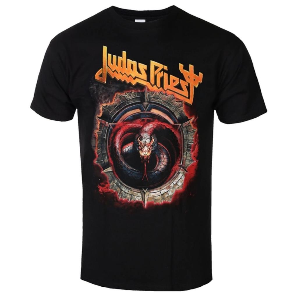 Judas Priest - The Serpent Pattern Printed T-shirt Classic Heavy Metal Band T-shirt for Daily a