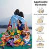 1pc, Snow White and the Seven Dwarfs Home Décor, Flannel Blankets, Perfect for Bedroom, Living Room, Travel, Camping, Car, Beach, Office Naps. Ideal G