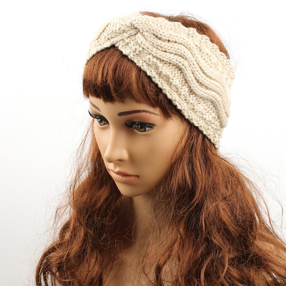 Buy Winter Warm Fleece Headband Wide Brim Knitted Head Wraps Crochet