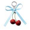 Phone Charms Cherry Pendant Keyring Ballet Style Pendant Ribbon Bow Keychain  Couple Kids