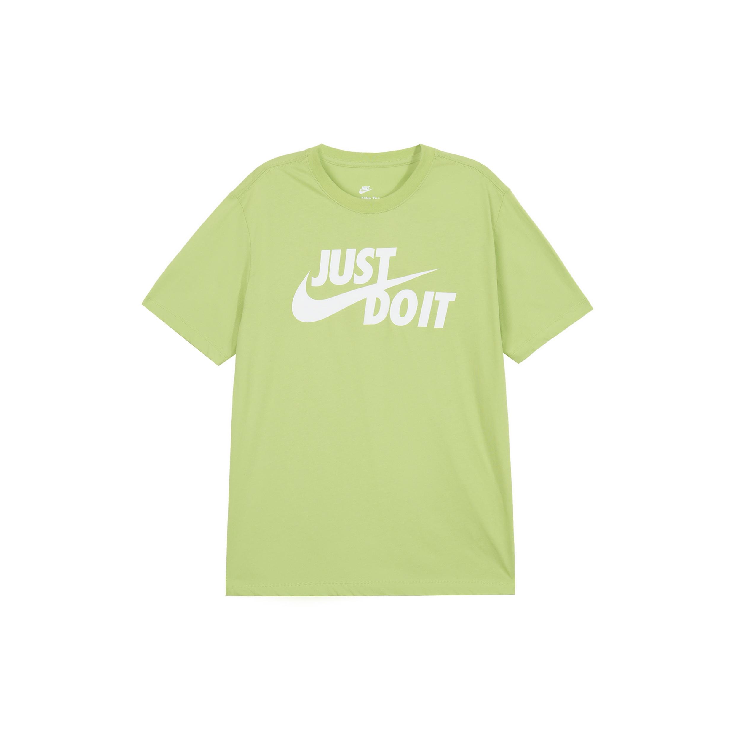Nike Large Alphabet Logo Printing Round Neck Casual Sports Short Sleeve Green Men s AR5007-332 M