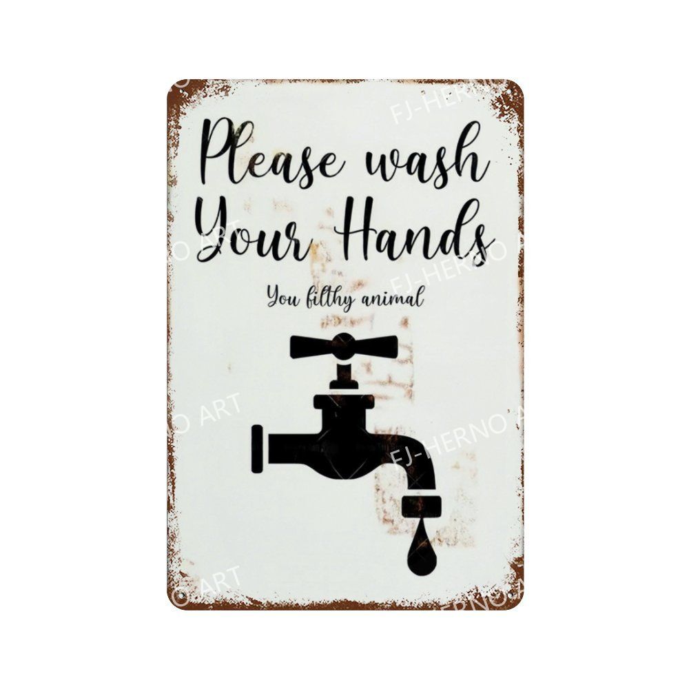 Pictură amuzantă din metal pentru toaletă, semn de tablă, imagine retro, placă de coroziune, cafenea, bar, peșteră, cinema, decor de perete pentru baie