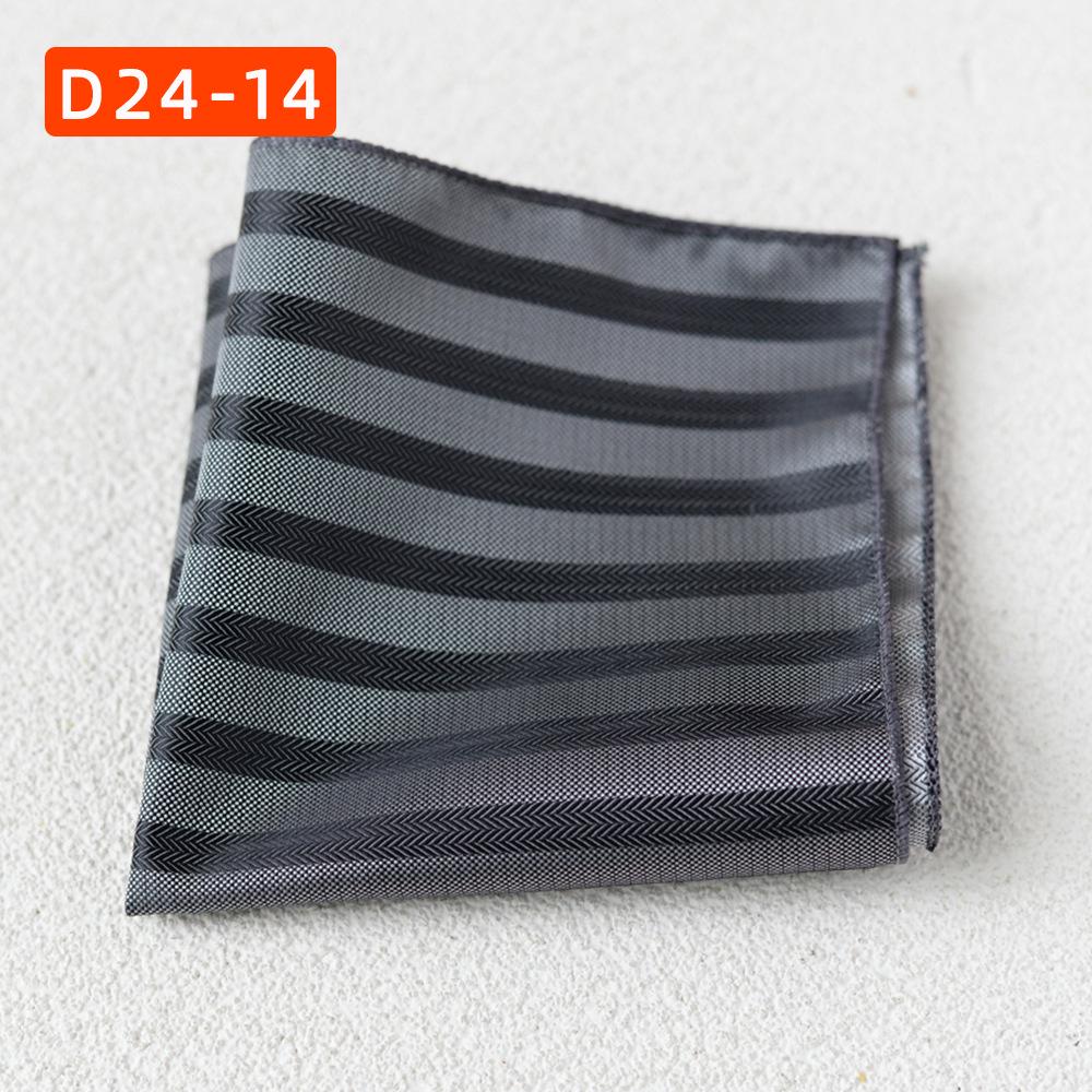 Striped Polyester Silk Pocket Square for Wedding or Business