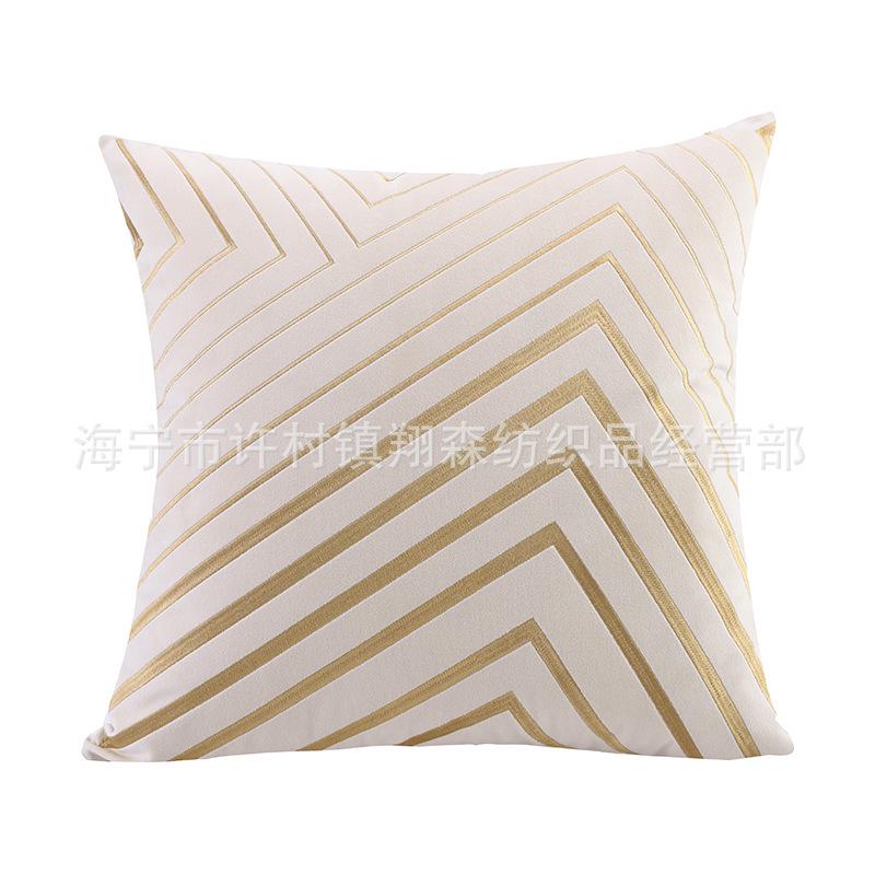 Modern Nordic Geometric Striped Sofa Back Cushion - Light Luxury Style