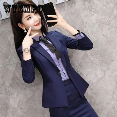 Work Wear Professional Attire Female Suit Two-piece Suit Formal Temperament Overalls Work Clothes Suits Slim and Slim Soft Fabric