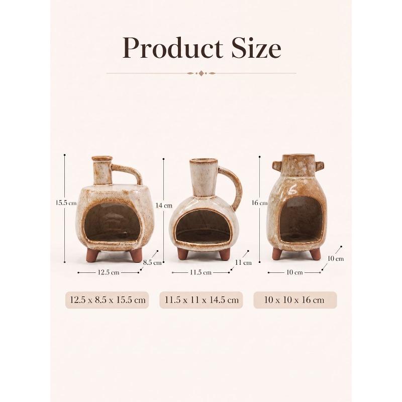 Palo Santo Holder Ceramic Incense Burner Sage Burning Tray Support Stick Incense Holder Aromatherapy Furnace