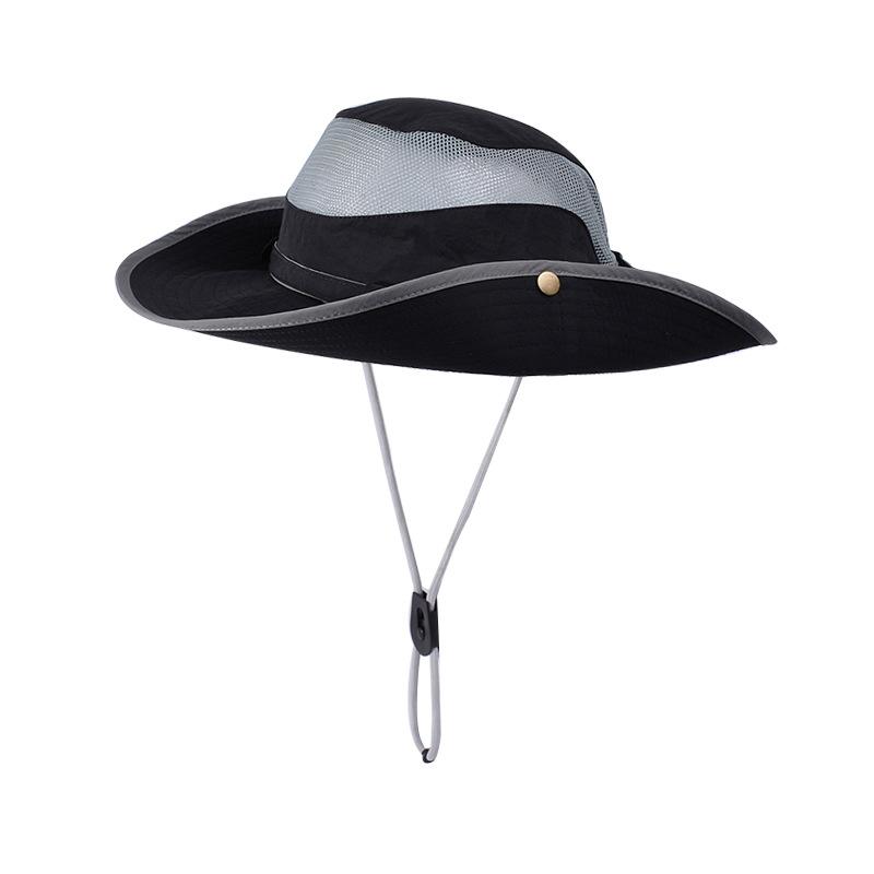 Spring and summer big brim sun hat men and women outdoor mountaineering fishing sun protection hat quick drying waterproof breathable bucket hat