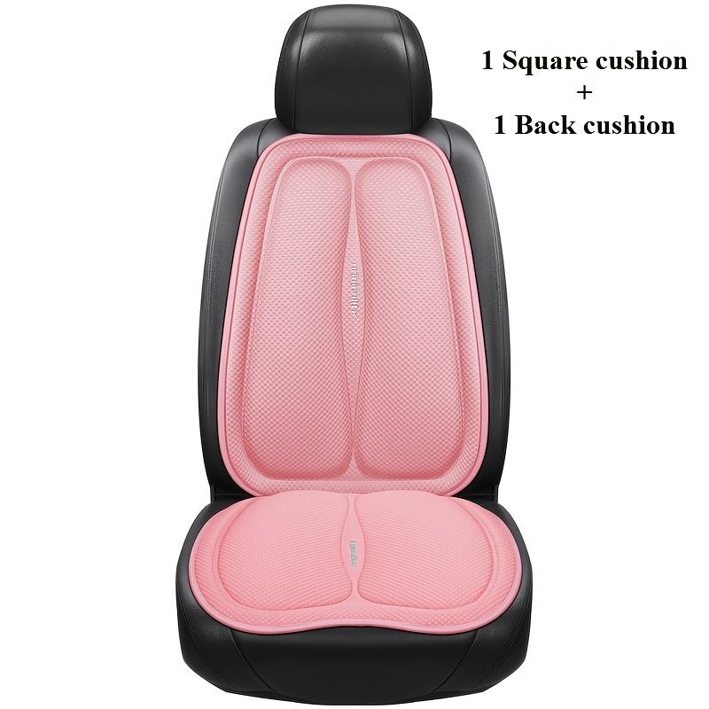 

[2 шт. Подушка для автомобильного сиденья] Набор из 2 шт. Универсальная подушка для автомобильного сиденья + накладка на спинку, Удобная с эффектом снятия давления, Летний прохладный дышащий не душный коврик 2pcs