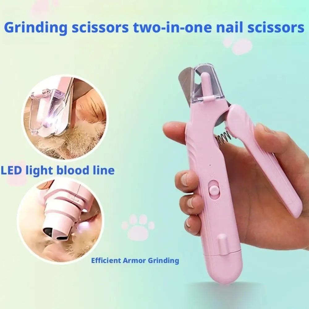 Stainless Steel Pet Nail Trimmer Safety Lock Electric Nail Grinder Cat Nail Cutter  Pet Care