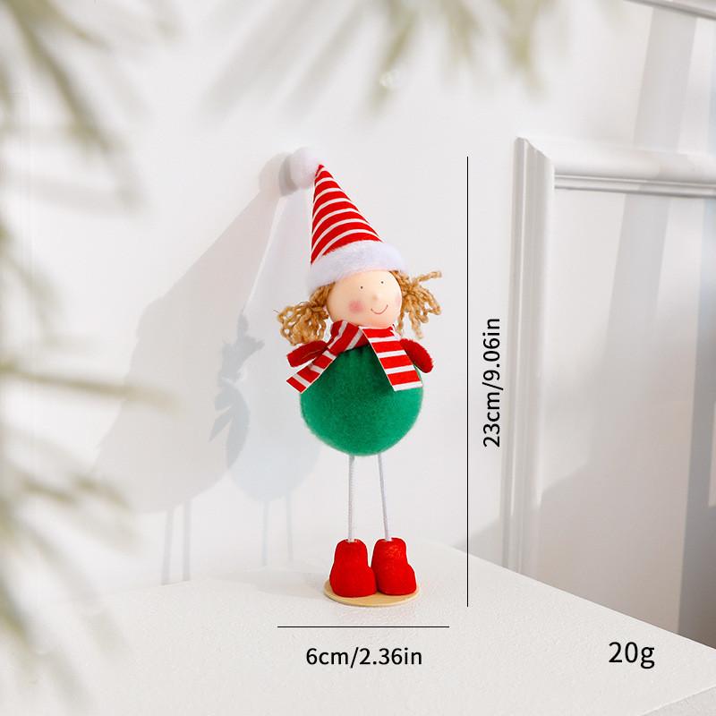 

Christmas Diy Creative Reindeer Santa Claus Figurine Ornament For Party Holiday Angel