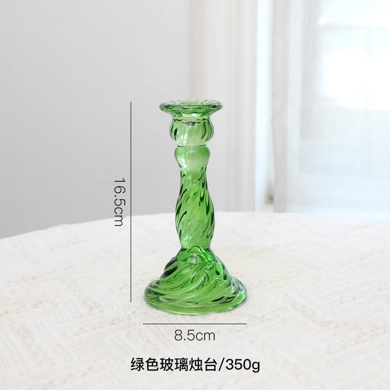 Vintage Clear Crystal Glass Candlestick Valentine'S Day Romantic Candlelight Dinner Shooting Props Home Wedding Decoration Premium Quality
