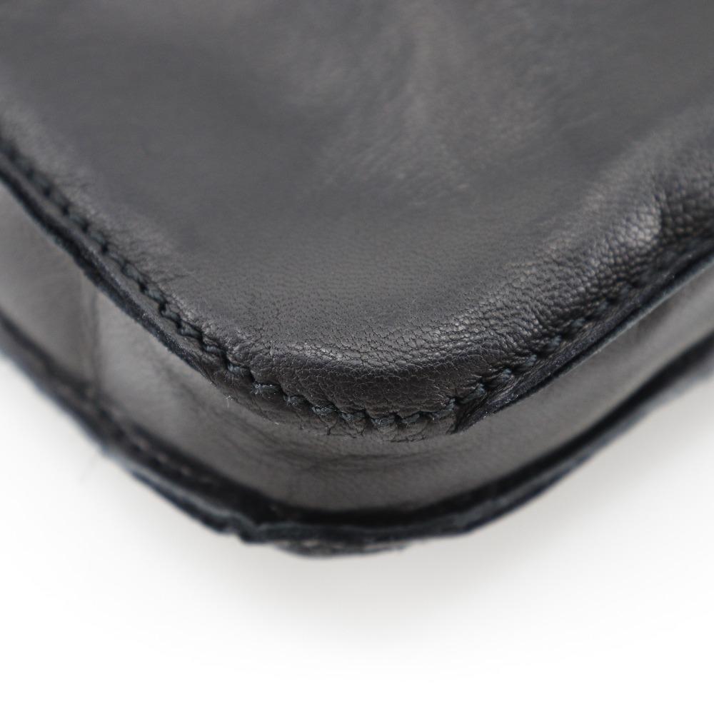 HERMES Toudu Shoulder Bag black Calfskin unisex Used