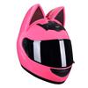 Women's Full Face Cat Ear Motorcycle Helmet - Universal for All Seasons