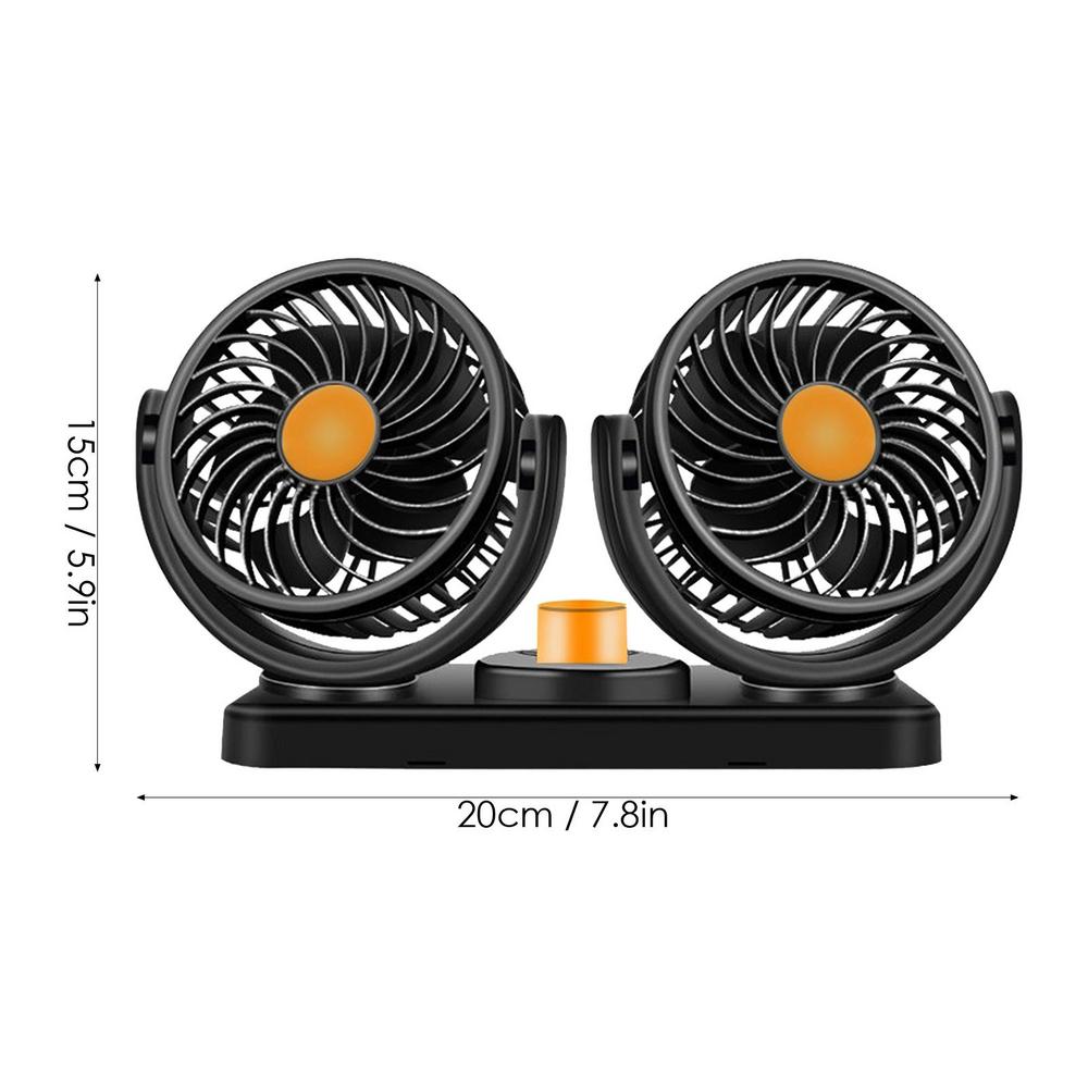 Car Seat Fan Double Head Silent Seat Back Cooling Fan Portable Automobile Small Air Conditioner Automobile Ventilation Device