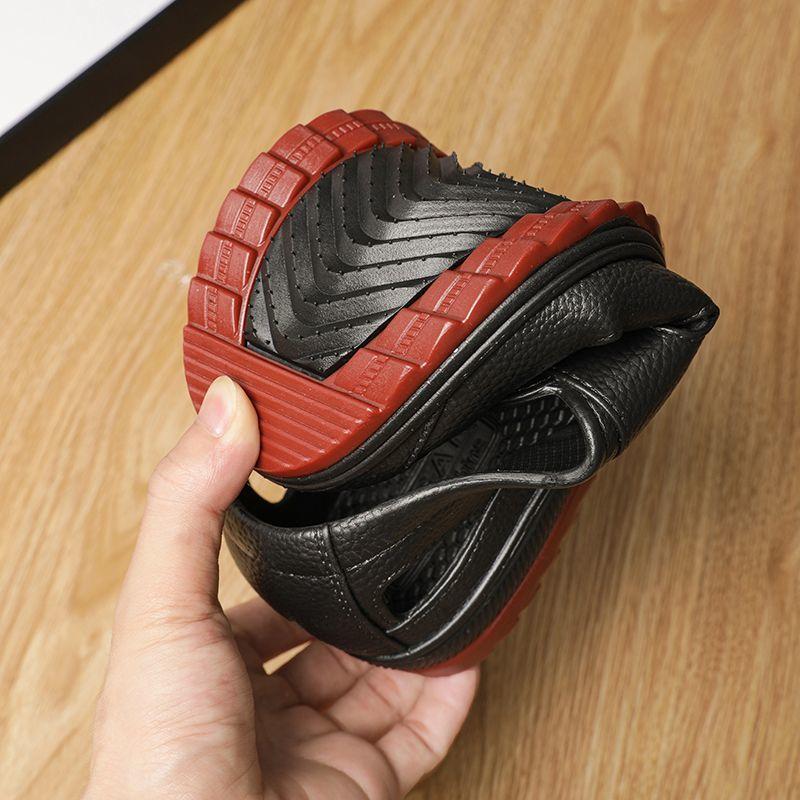 Männer Sandalen Koreanische Version Atmungsaktive Sport Arbeit Laufen Cave Schuhe Weichen Boden Sandalen Männer rutsch Papa Schuhe
