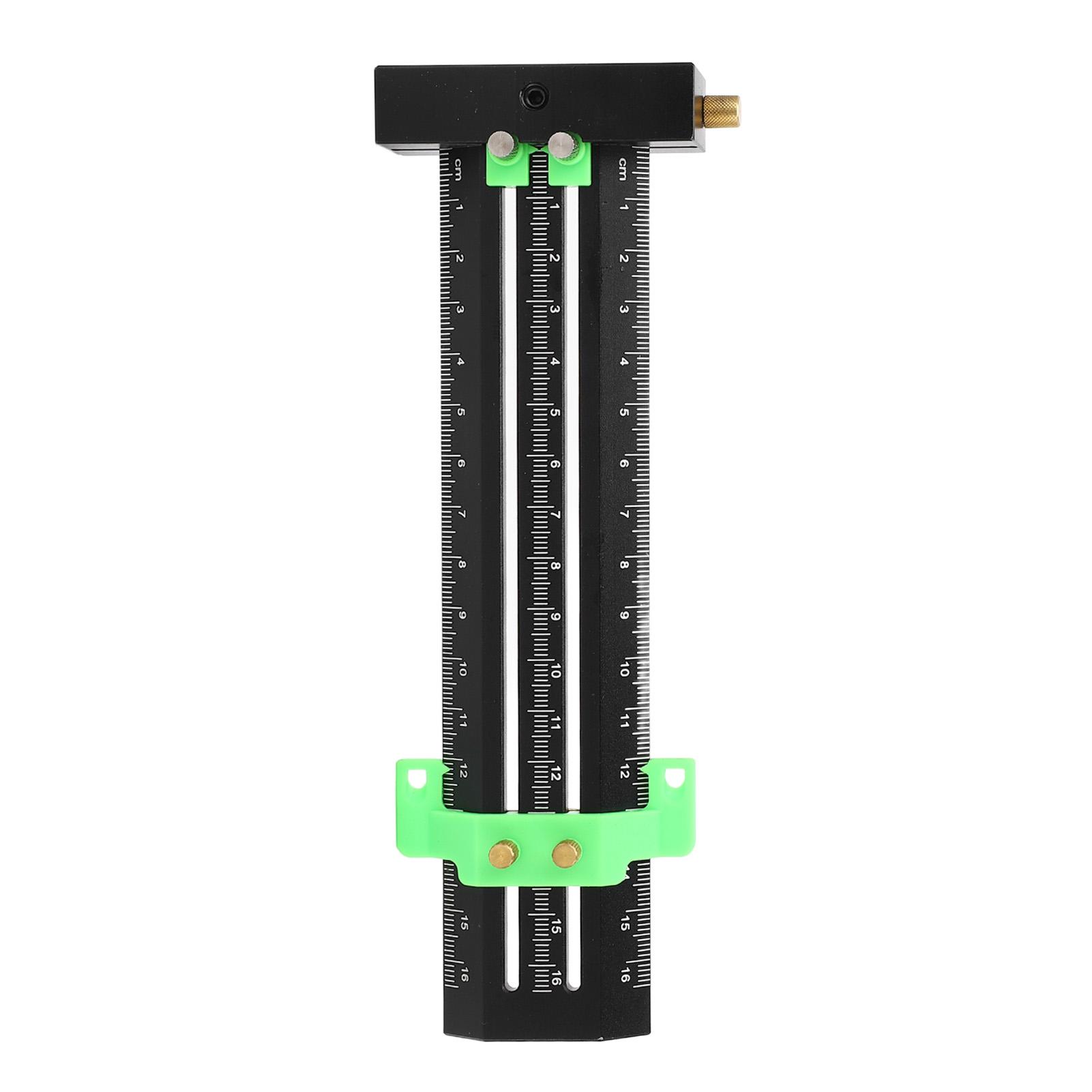 

T Ruler Metal Aluminum Alloy Double Needle Woodworking Line Drawing Parallel Vertical Scribing 16cm