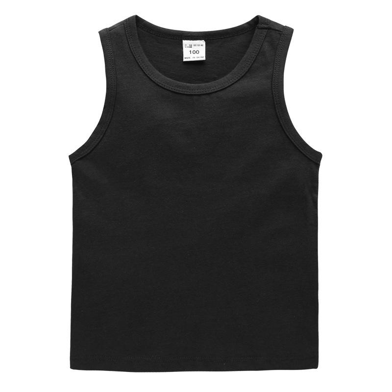 Sommerkleidung Kinderweste Baumwolle Lässiges Basist-Shirt Schweißabsorbierend Sport-Oberteil Ärmelloses Oberteil für Jungen