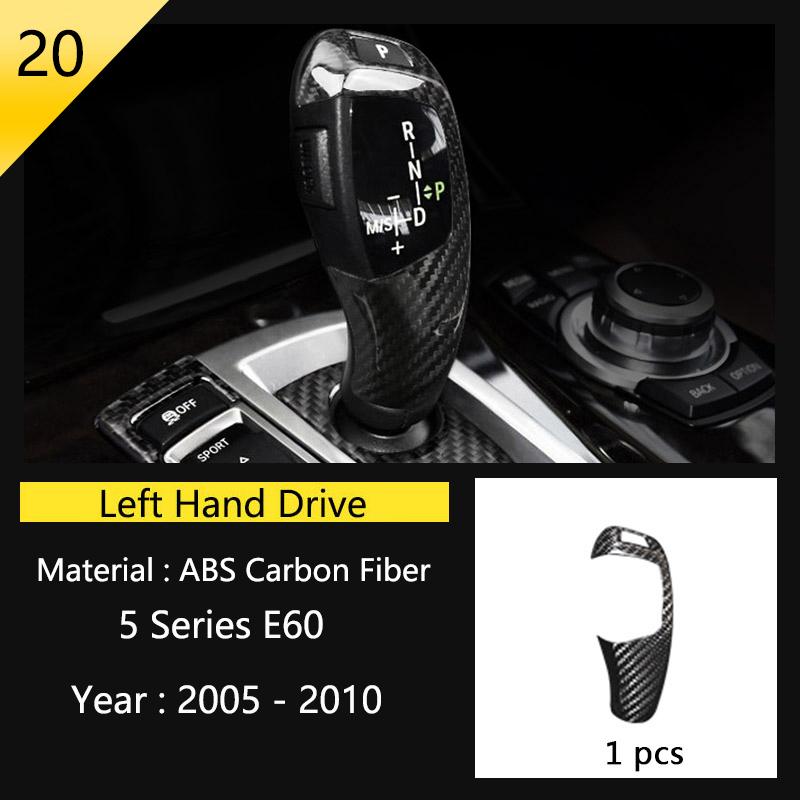Carbon Fiber For BMW 5 Series E60 Car Inner Gearshift Air Conditioning CD Panel Door Armrest Decorative Cover Trim Car Sticker