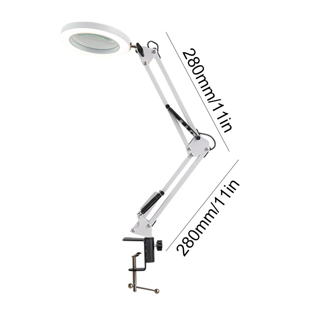 HD30 10X LED zvětšovací lupa Osvětlená lampa s lupou Tříbarevná lupa pro sváření/stolní lampu/péče o pleť