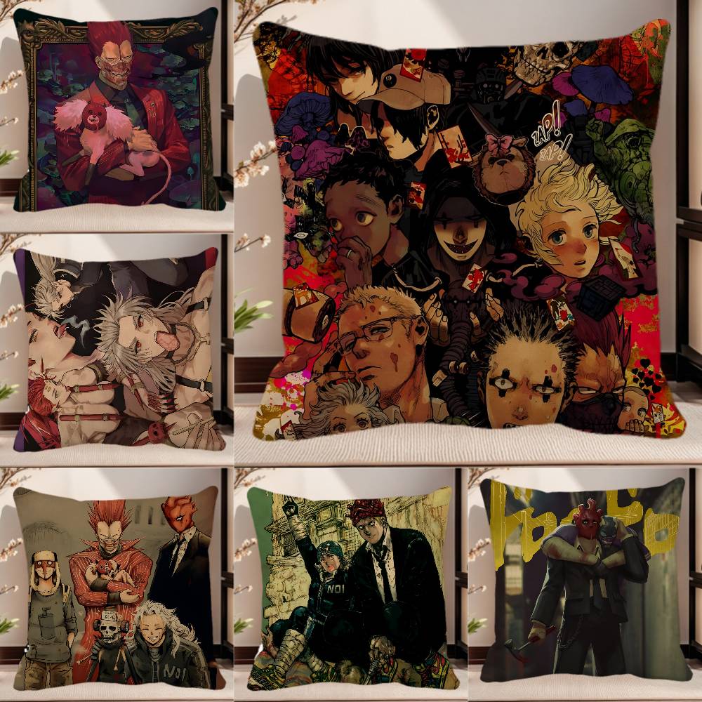 Anime D Dorohedoro Retro Pillow Case Square Pillow Bedroom Sofa Leisure Comfort Cushion Car Home Decoration