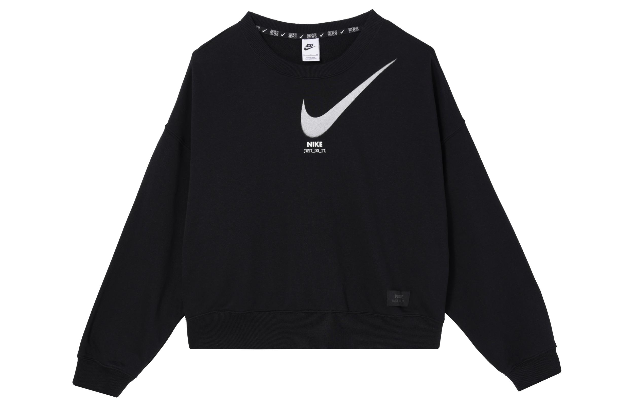 

Nike Sweatshirts Women s Black Crew Neck Moderate Regular DV8019-010 M