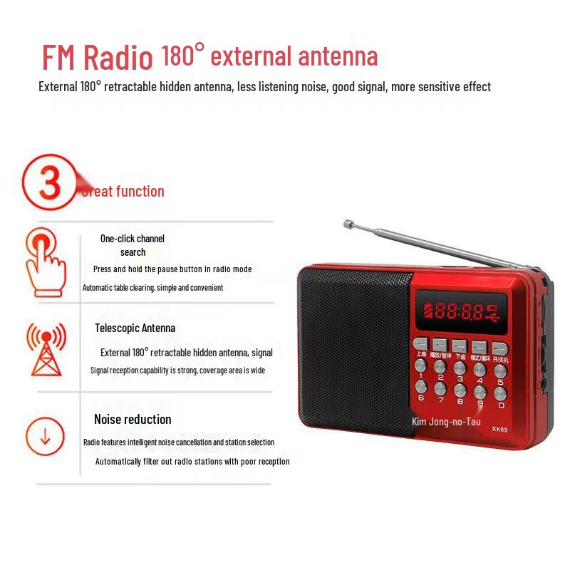 Senioren Bluetooth Karten-Spielradio & Opernspieler KK69BT