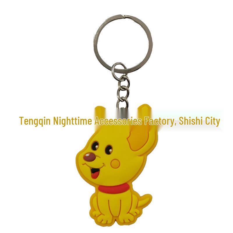Adorable PVC Puppy Keychain Pendant Ornament Gift
