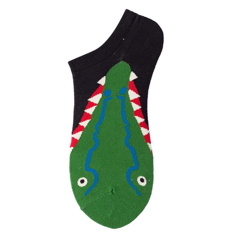 40 Style Fashion Colorful Short Socks Men Cotton Novelty Oil Painting Animals Food Avocado Casual Funny Ankle Sox