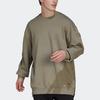 Adidas Solid Color Crew Neck Loose Sweatshirt Men Tops Heather-Grey HG6636