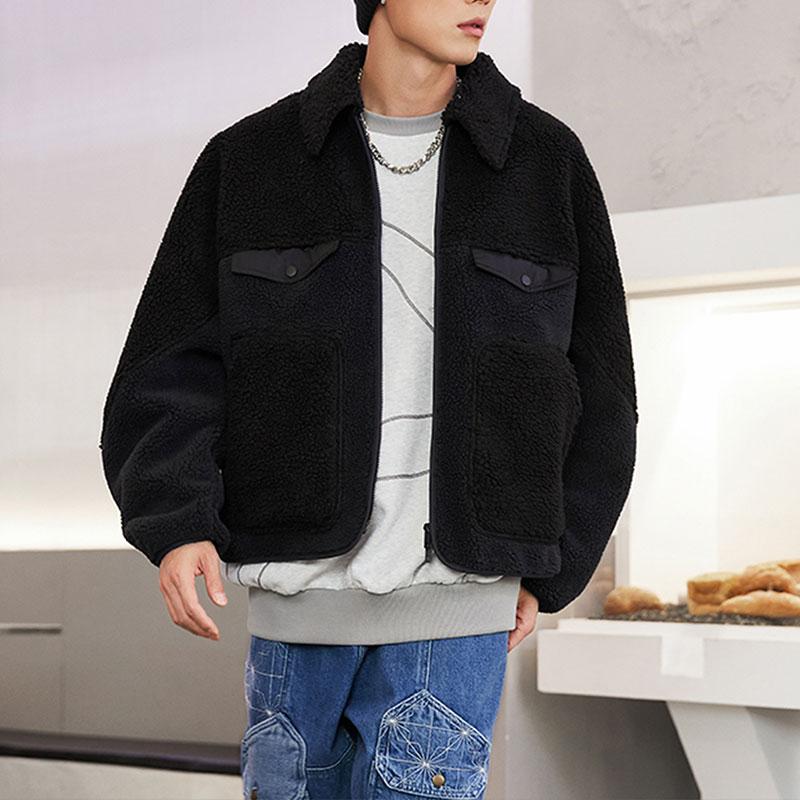 Li Ning 21FW Wu Chuang Wu Yi Solid Color Warm Loose Jacket Men Jacket Black AJDR429-1