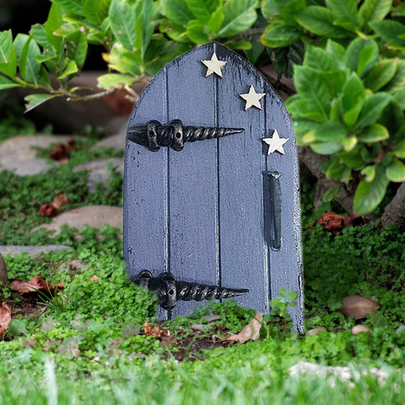 

Двери фей для деревьев, уличные миниатюрные двери фей для украшения деревьев, аксессуары для сада фей One Size