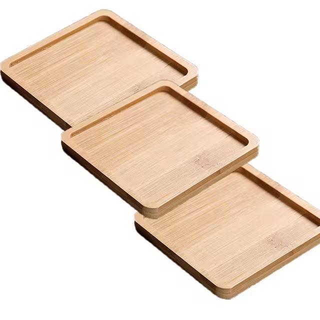 Round Square Wooden Slice Cup Mat Coaster Tea Coffee Mug Drinks Holder For DIY Tableware Decor Durable Kitchen Home Coaster
