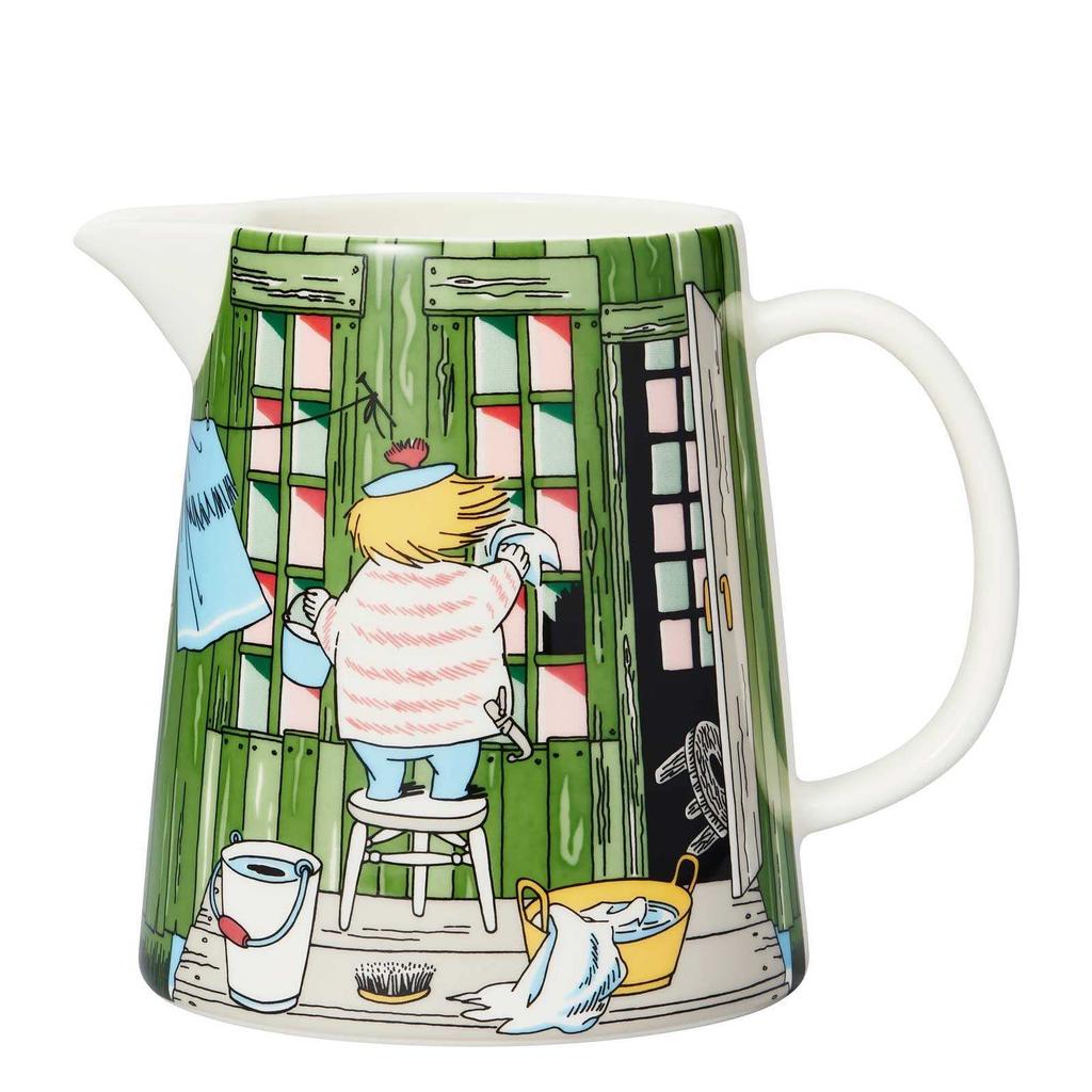 [Officially Imported] Moomin by ARABIA Bathhouse Pitcher with Lid, 1.0L (1055267)