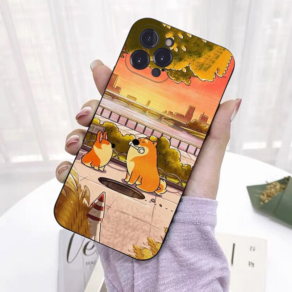 Cute Corgi  Phone Case For iPhone 6 7 8 Plus 11 12 13 14 Pro SE 2020 MAX Mini X XS XR Back Funda Cover