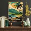 Vintage Hawaii Kailua Kona Plåtmetall Väggkonst 8x12 Tum Retro Skylt Bar Café Dekor