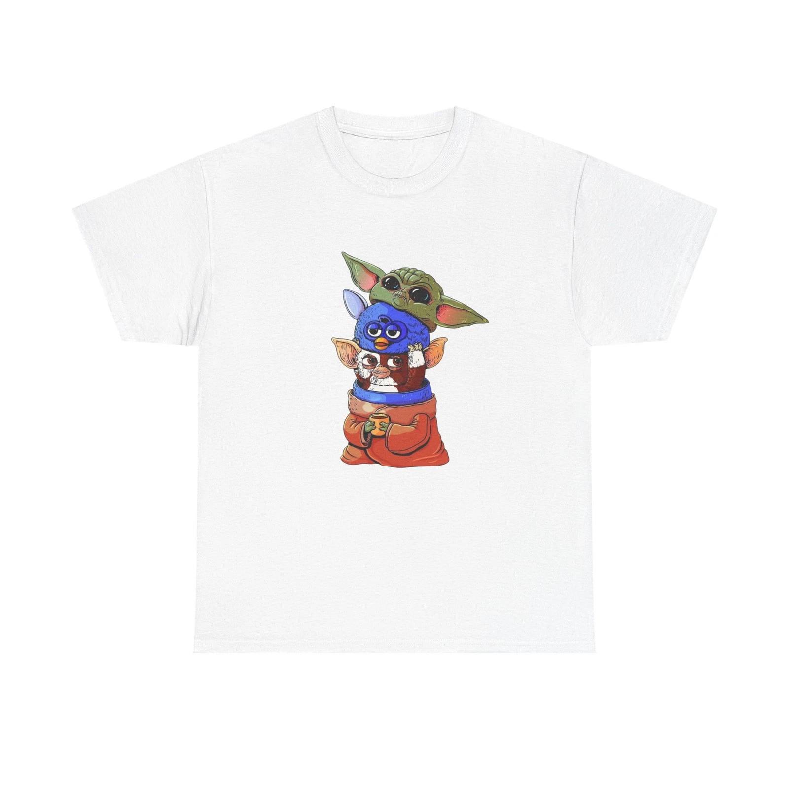 Baby Yoda Style Alien Stack Tee | Cute Alien Characters Graphic Shirt S