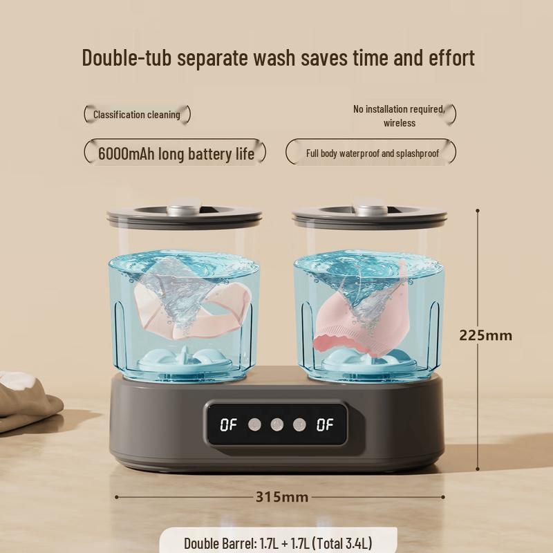 ZISIZ Mini Portable Underwear & Sock Washer