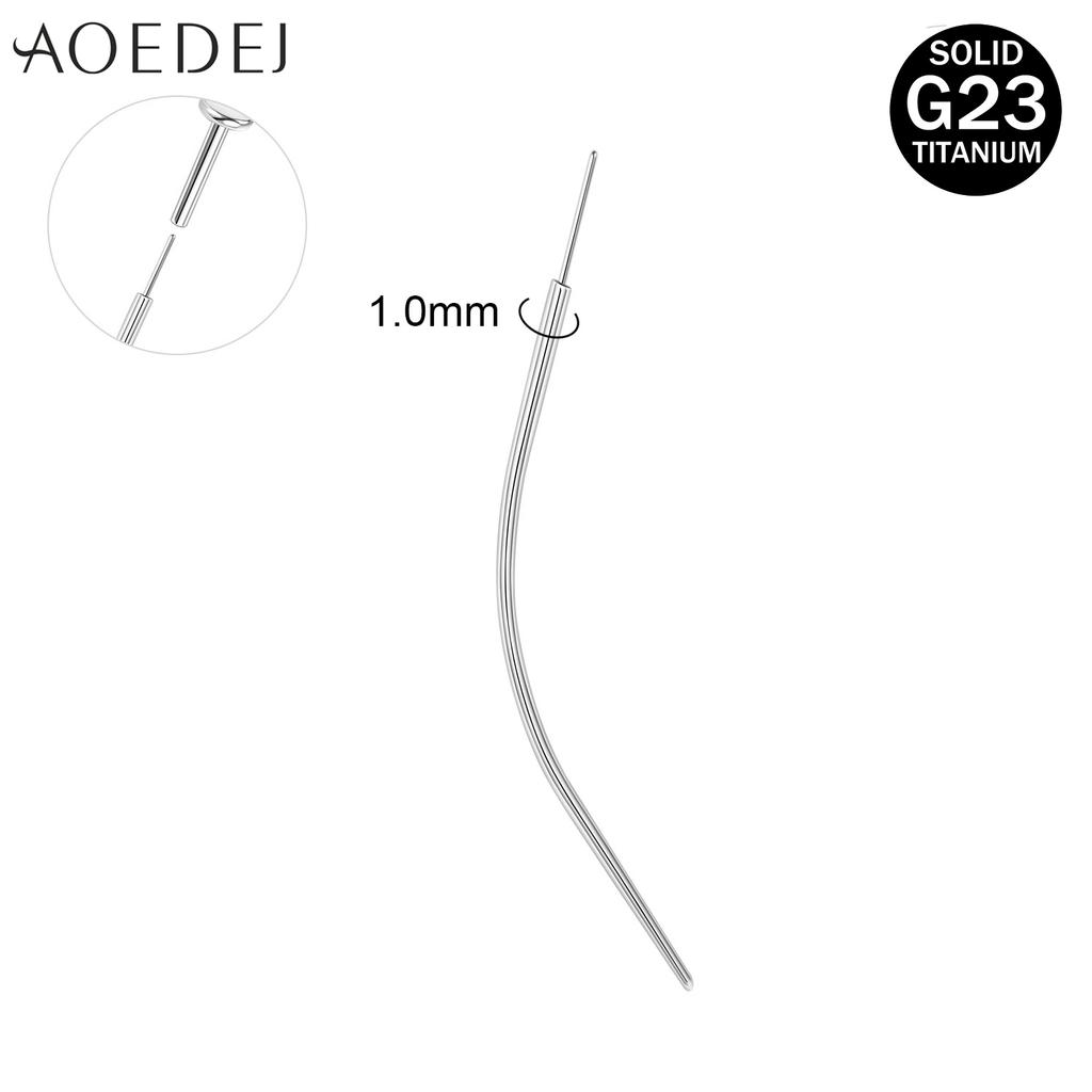 AOEDEJ 1 Stück G23 Titan Piercing-Kit Interne Gewinde Gebogener Konus Einführstift Werkzeug Für Tragus Helix Lippe Nase Piercing Schmuck