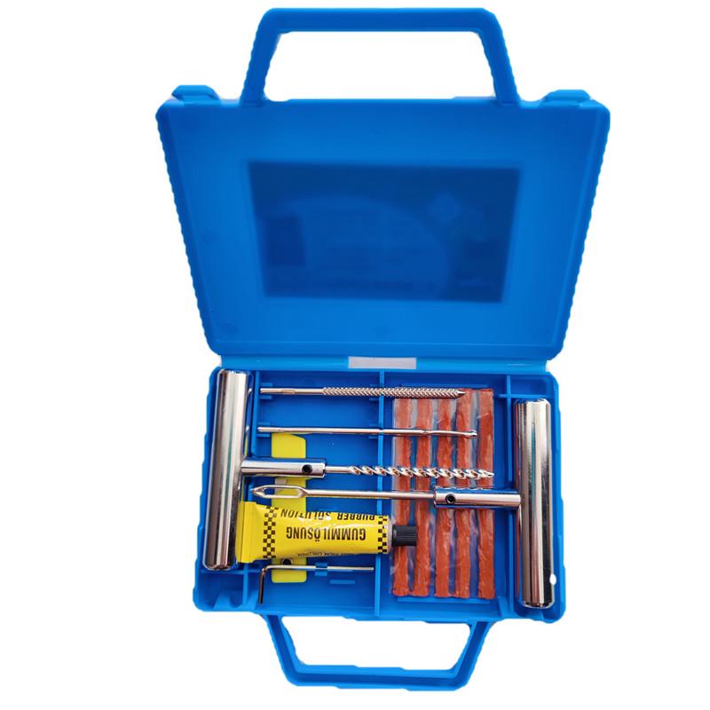 Quick Fix Car & Electric Tire Repair Kit: Metal Tools & Rubber Strips