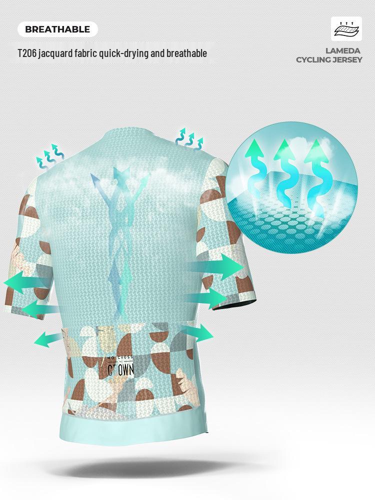 Lampada 2023 Men's Short Sleeve Cycling Jersey - Breathable, Quick-Dry, Casual Sportwear