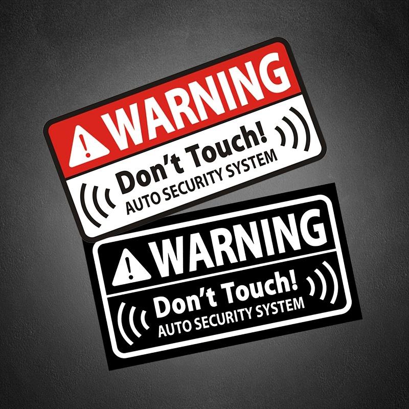 3Pcs/Set Do Not Touch Warning Stickers, Waterproof Anti-Theft Vinyl Decals, Exterior Decor for Car Window and Bumper