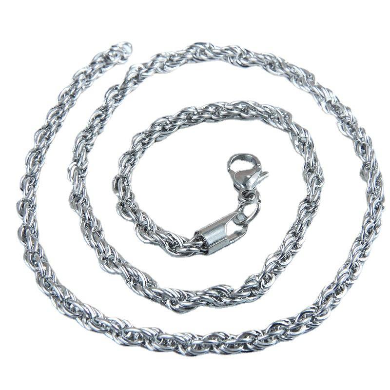 Lanț răsucit din metal din oțel titan, accesorii decorative cu pandantiv pentru colier din oțel inoxidabil