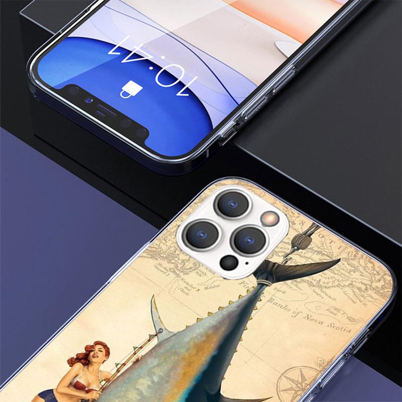 Offshore Angling Fishing Fish Rod Phnoe Case for Iphone 17 Air 16 11 12 13 Mini 14 Plus 15 Pro Max 7 8E SE 2020 16ProMax Phone C