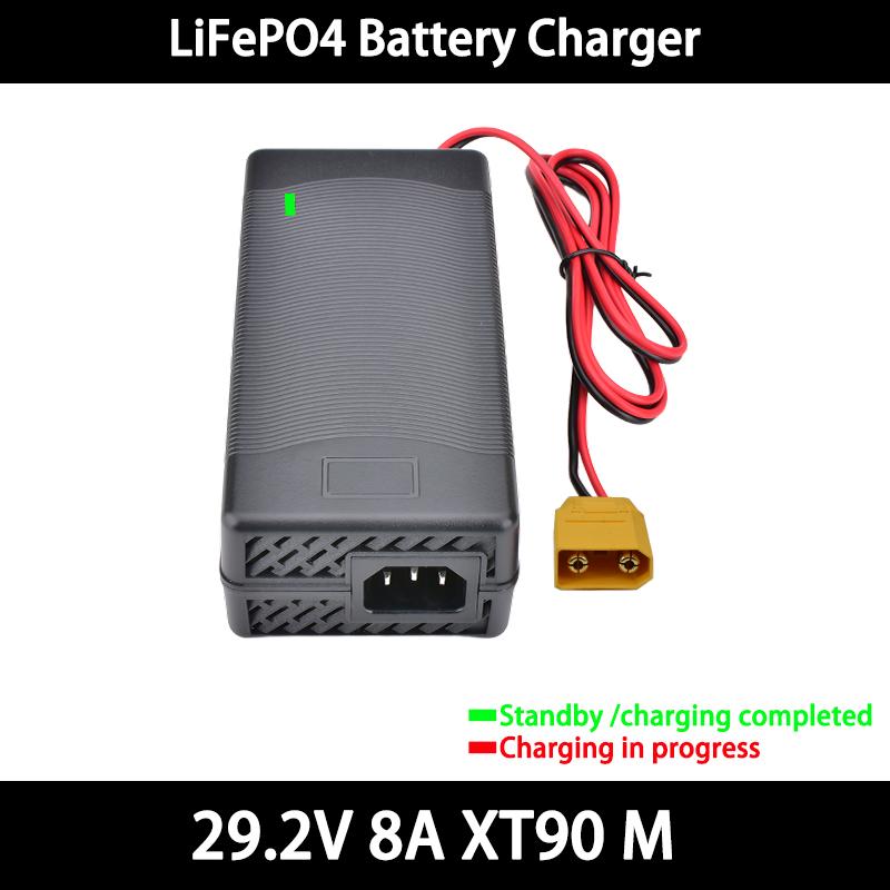 

29.2V 8A 10A LiFePO4 Battery Charger For 8S 25.6V 24V LiFePO4 Battery Pack Fast Charger Equipped with XT60 XT90 plug AU Plug