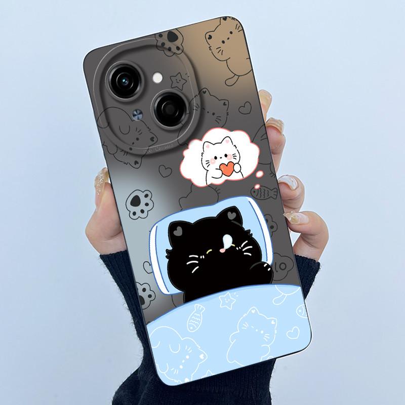 For Tecno Spark Go 1 s 1s 2025 Go1s Go2025 Pop 9 4G Phone Case Sweet Girls Cute Cats Soft Silicone Shockproof Back Cover Fundas
