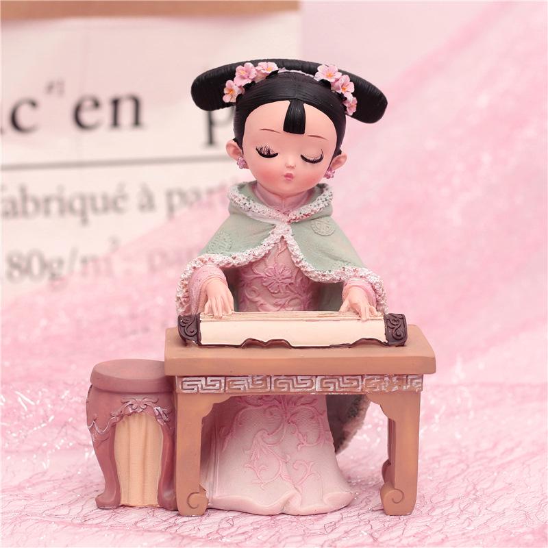 Şarap Dolabı ve Oturma Odası İçin Yaratıcı Retro Prenses Figür Dekorasyonu