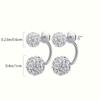 2pcs, Sparkling Ball Earrings - Women'S Fashion, Hanging Semi-Cover Design, Hypoallergenic, Suitable