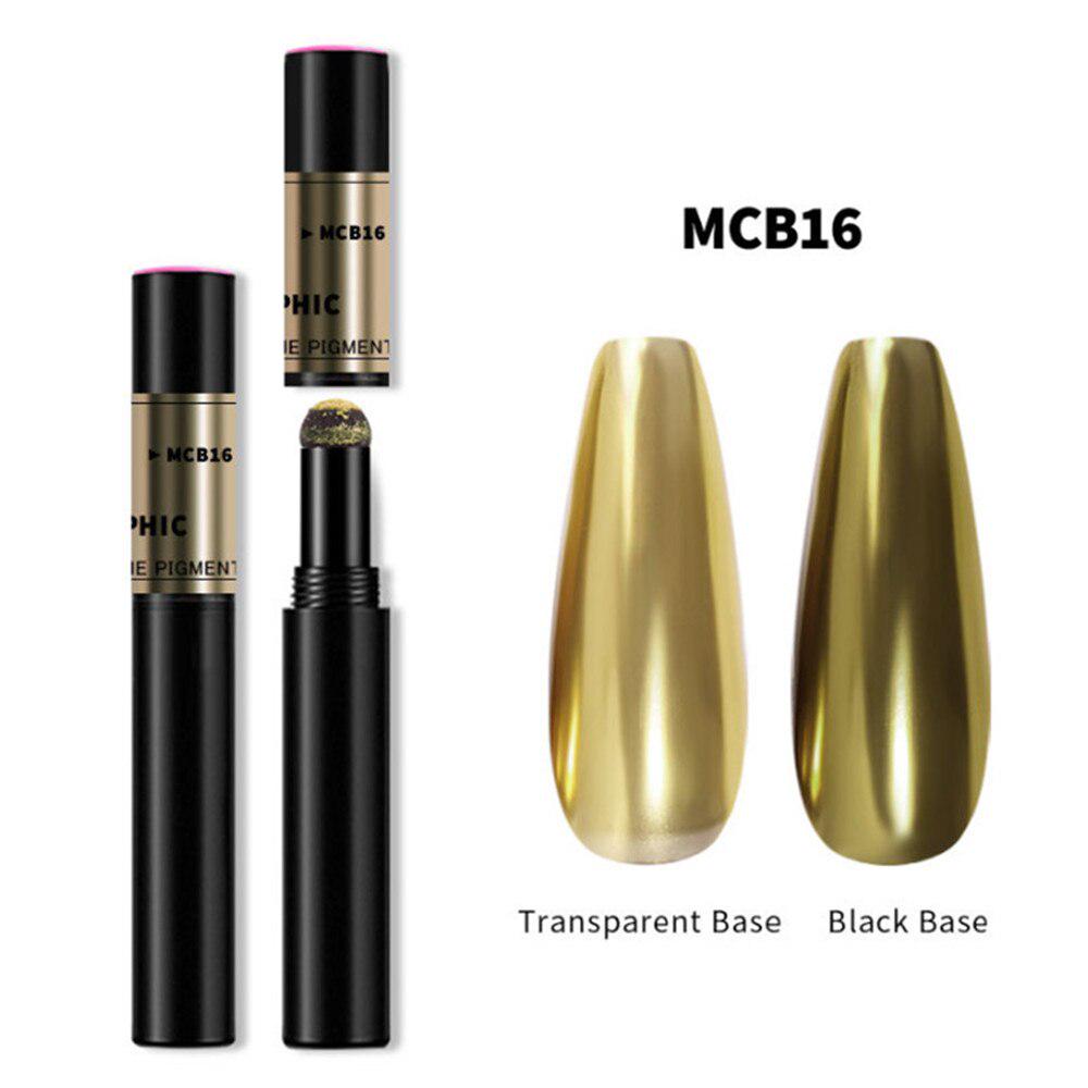 10 Colors Air Cushion Magic Powder Pen Makeup UV Gel Chrome Holographic Mirror Effect Metal Powders Nail Art Laqcuer Manicure
