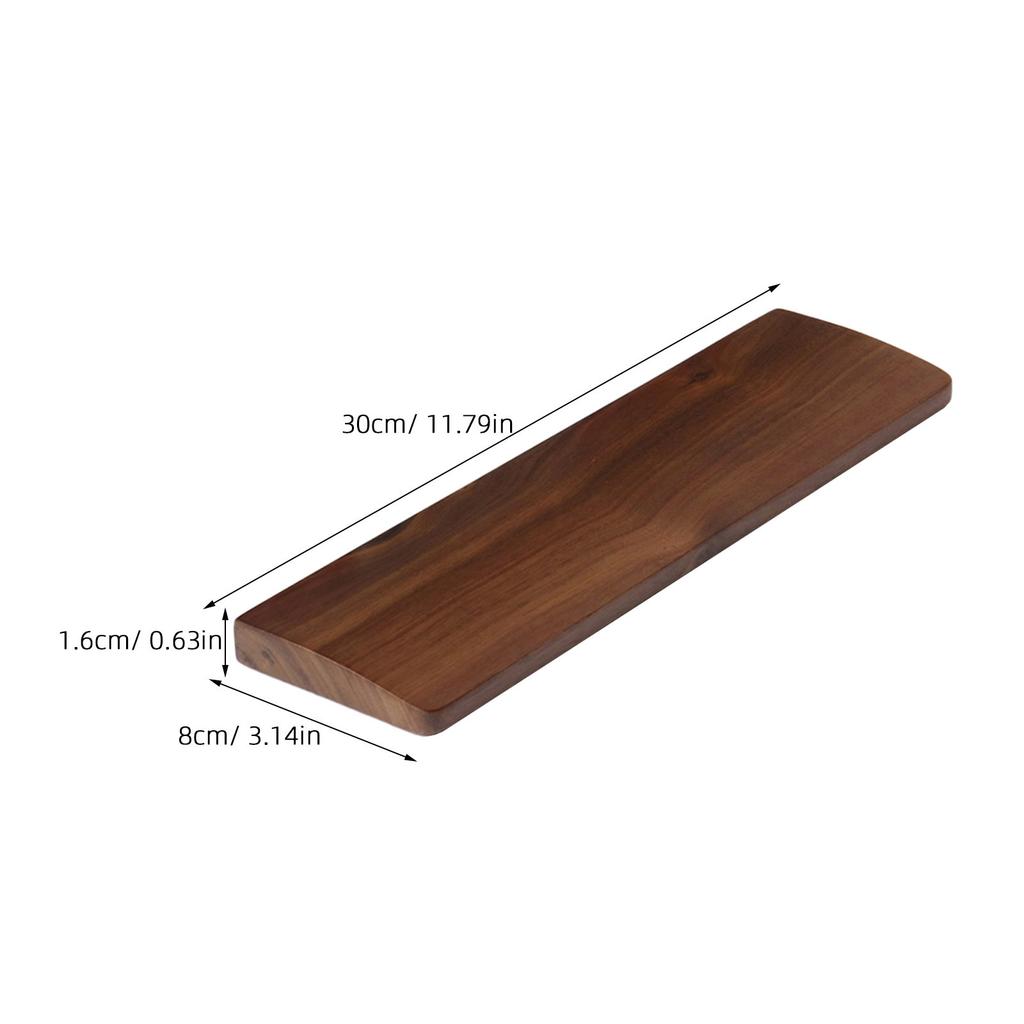 300Mm Solid Walnut Wood Keyboard Wrist Pad Premium Craftsmanship Wrist Fatigue Relief Ergonomic Hand Rest for Desktop Setup