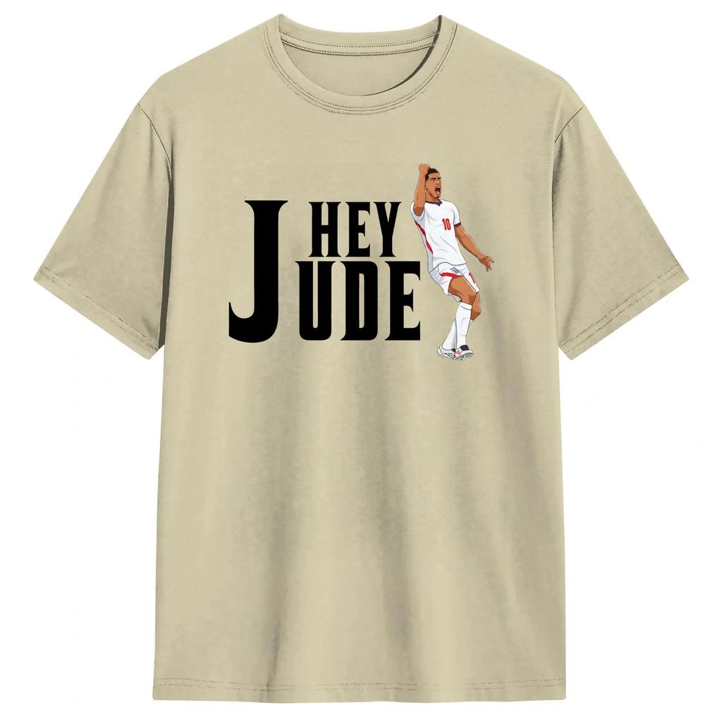 JudeBellingham Cotton T Shirt For Unisex Summer HEY JUDE Vintage TShirts O Neck Fashion Tees Oversize Design Tops